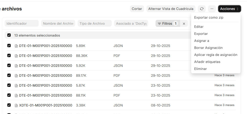Seleccionar y Descargar