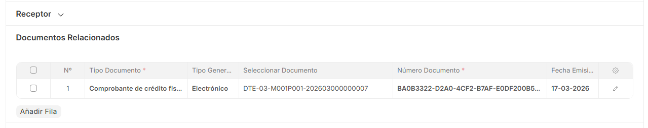 Sección Documentos Relacionados