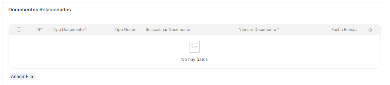 Agregar documento relacionado